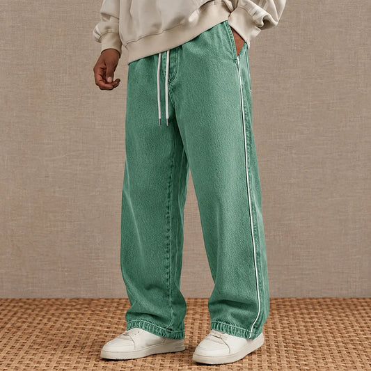 Contrast Stripe Casual Pants
