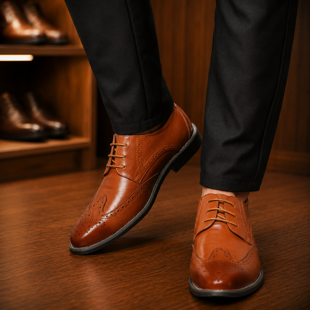 Classic Wingtip Brogue Shoes