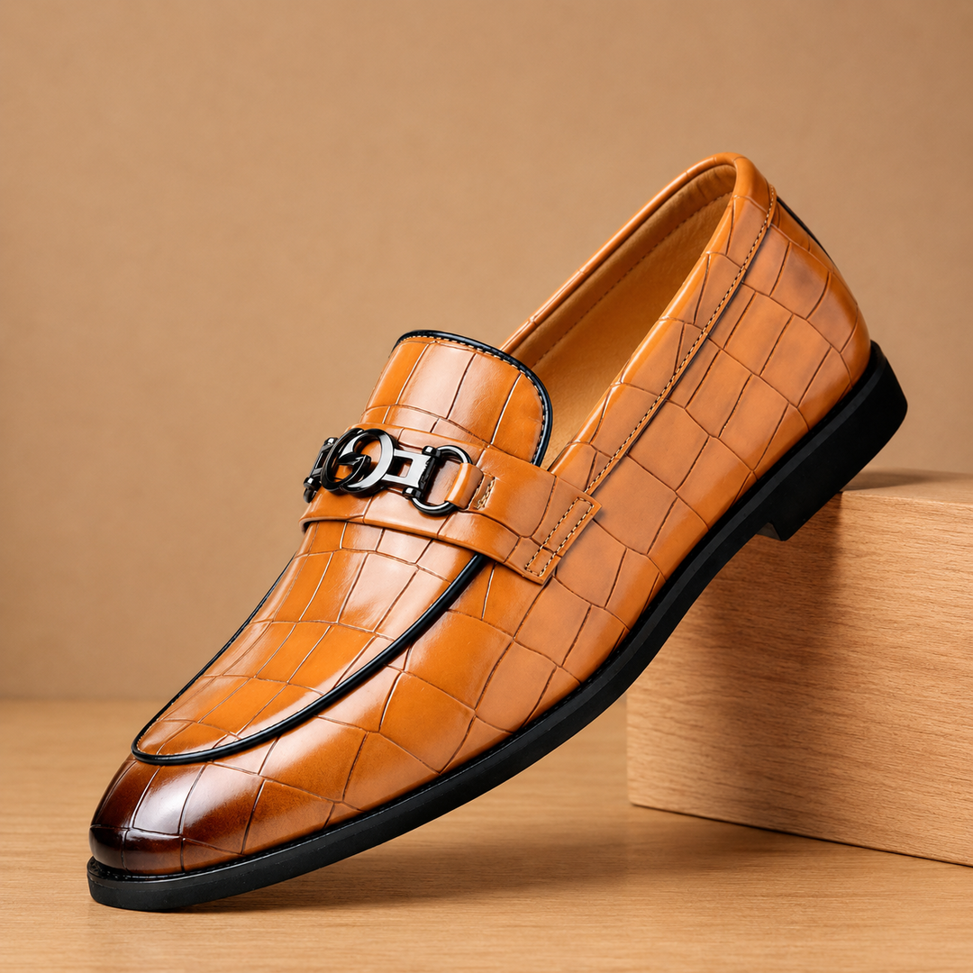 Croc Embossed Horsebit Loafers