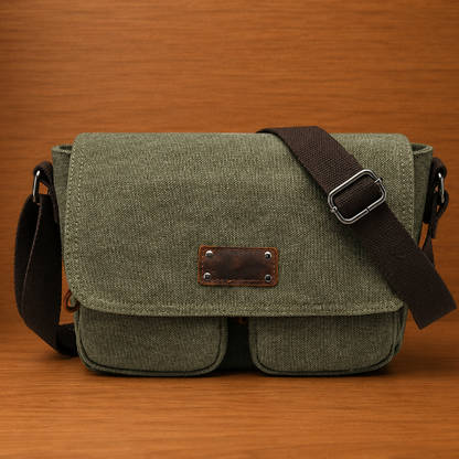 Canvas Crossbody Messenger Bag