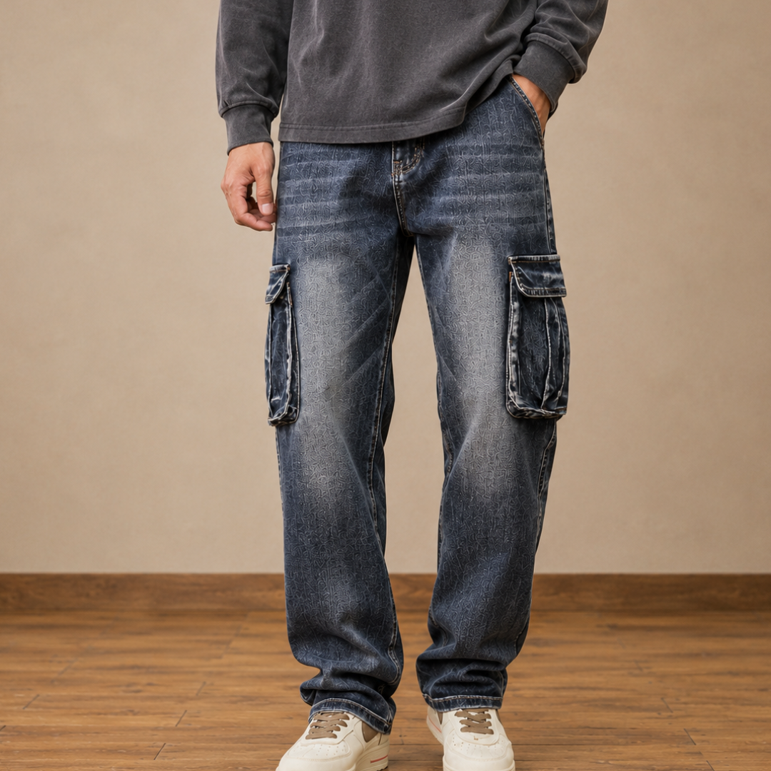 Rugged Casual Cargo Jeans
