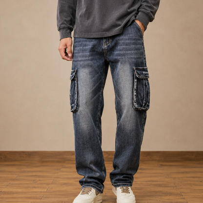 Rugged Casual Cargo Jeans