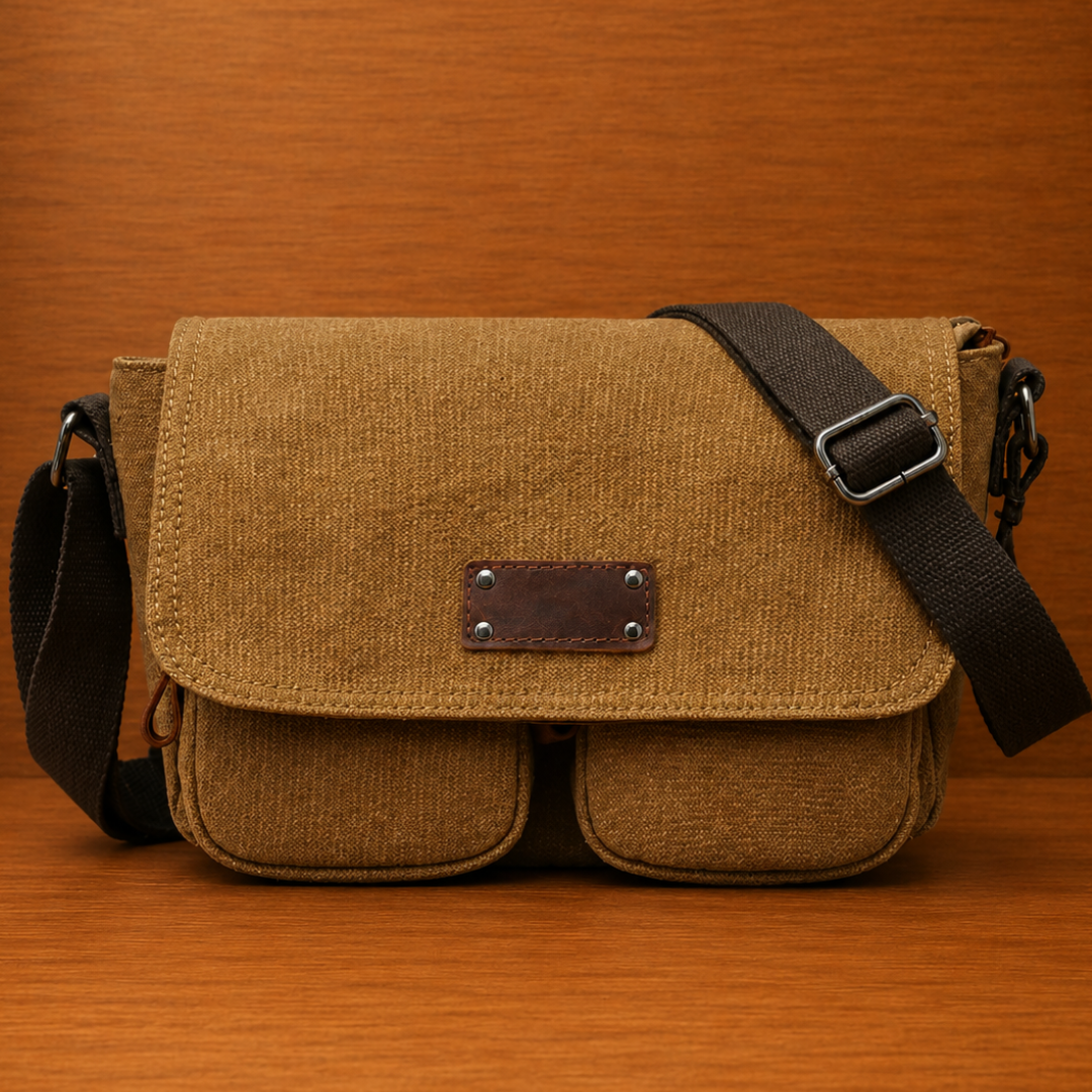 Canvas Crossbody Messenger Bag