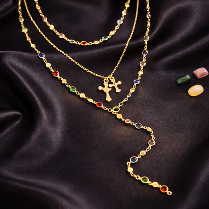 Statement Cross Necklace Set