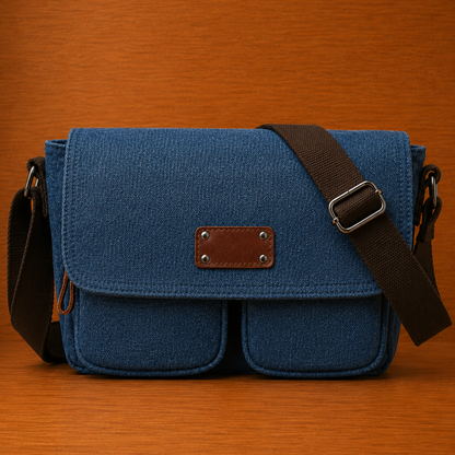 Canvas Crossbody Messenger Bag