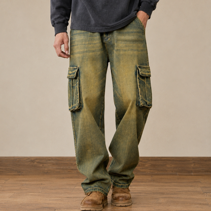 Rugged Casual Cargo Jeans
