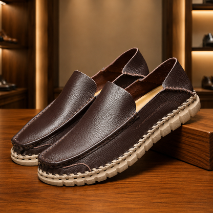 Slip-On Leather Casual Loafers
