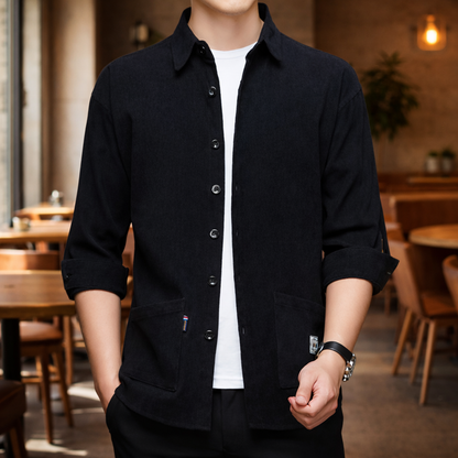 Long-sleeved Corduroy Shirt
