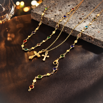 Statement Cross Necklace Set