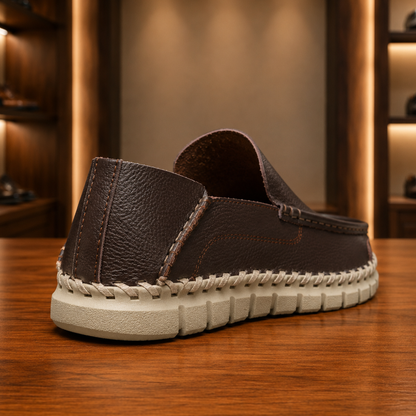 Slip-On Leather Casual Loafers