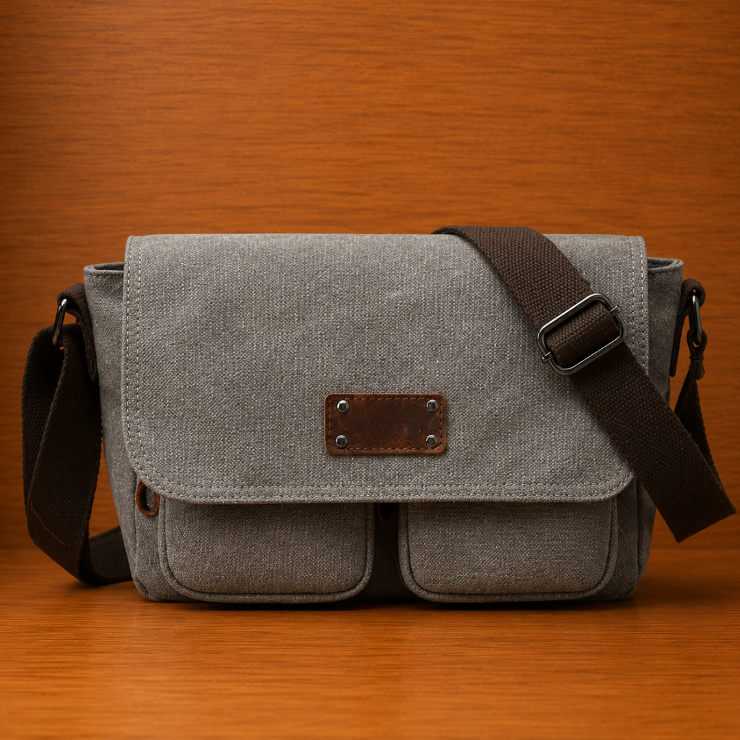 Canvas Crossbody Messenger Bag