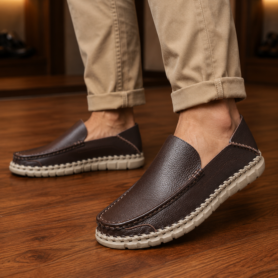 Slip-On Leather Casual Loafers
