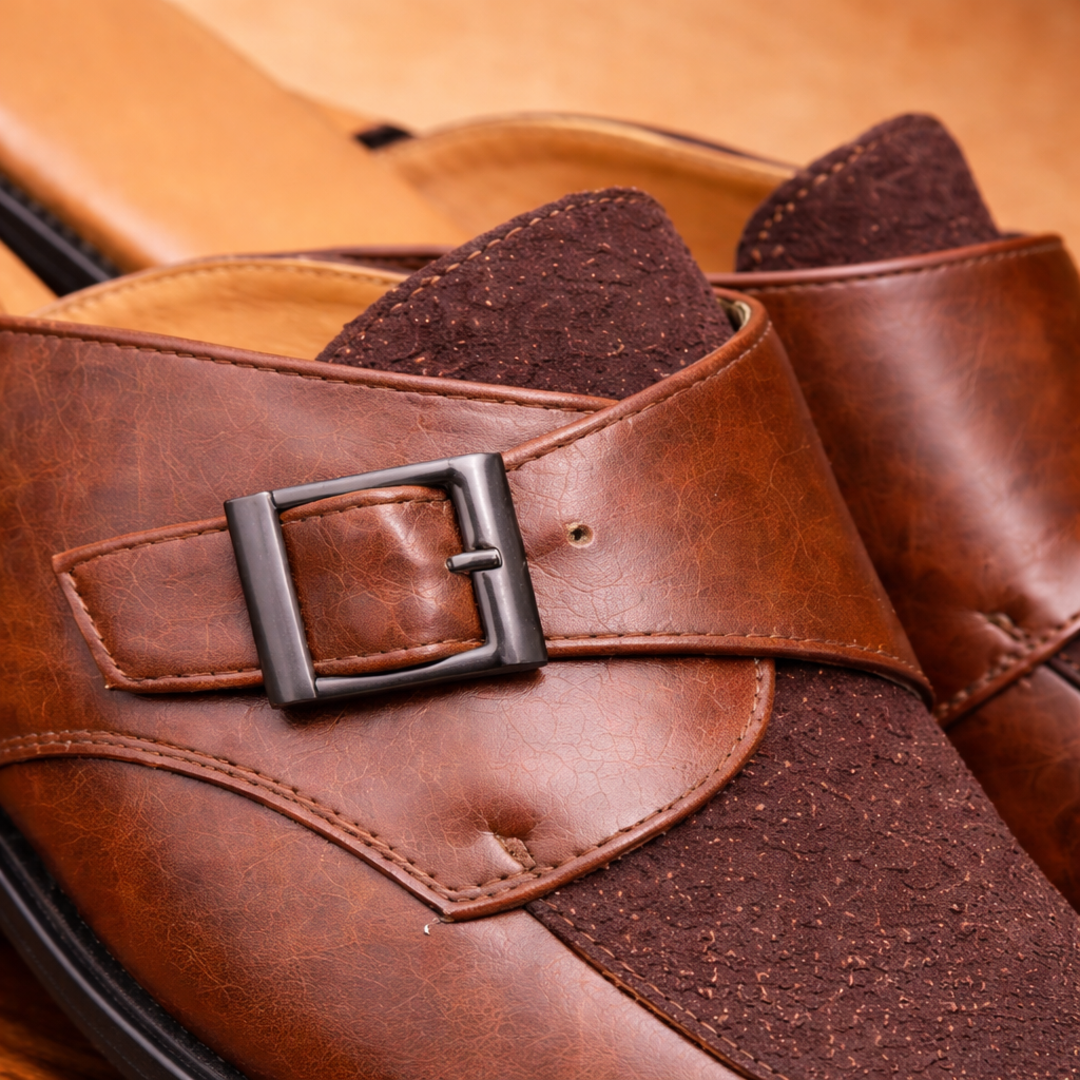 Half-Slip Leather Loafers