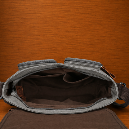 Canvas Crossbody Messenger Bag