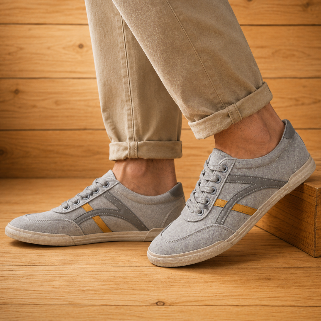 Canvas Lace-Up Casual Sneakers