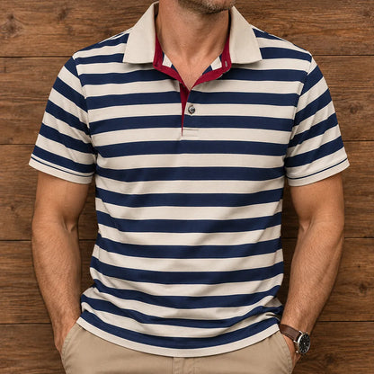 Casual Striped Polo Shirt