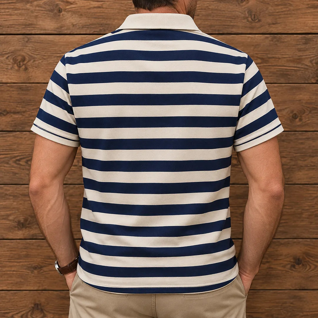 Casual Striped Polo Shirt