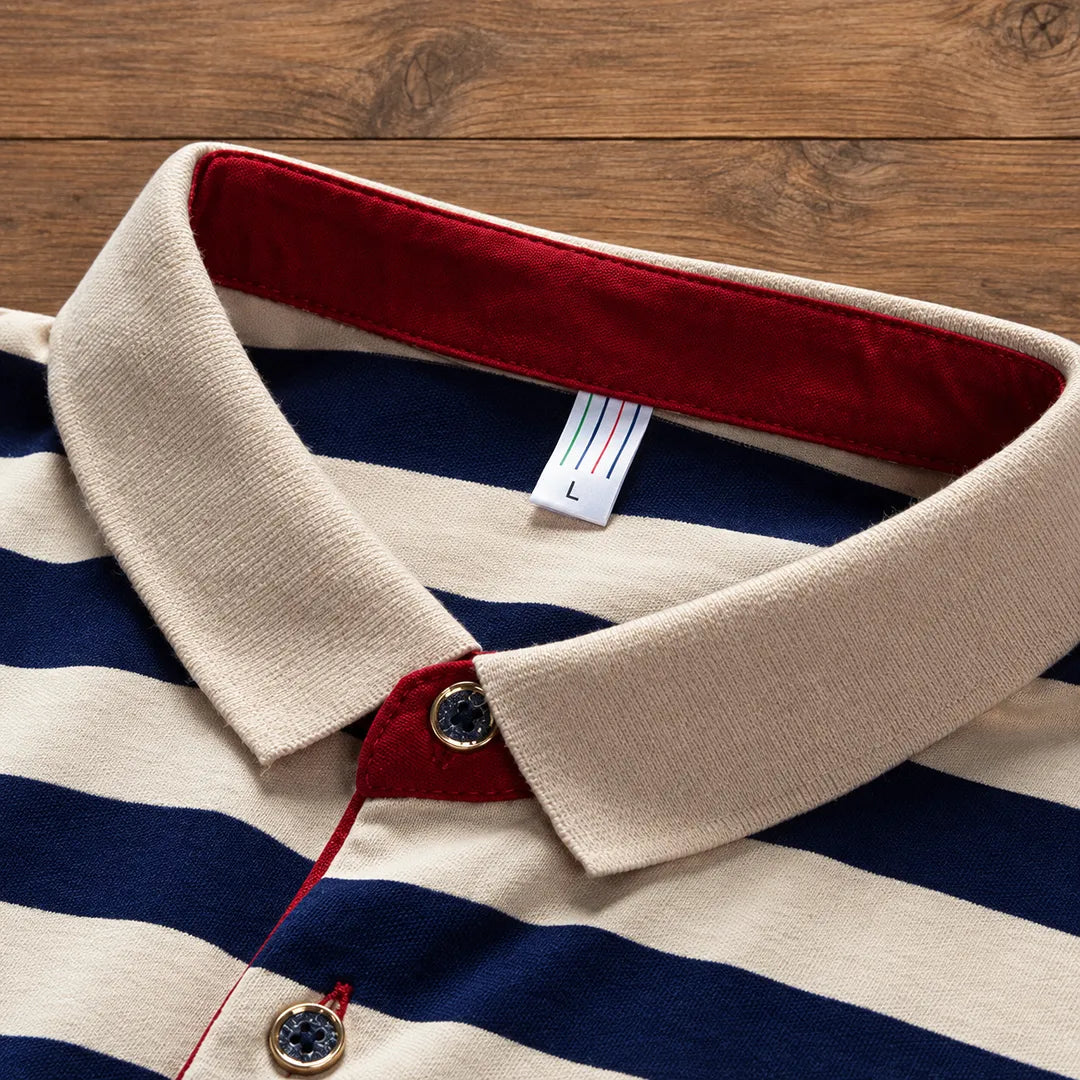 Casual Striped Polo Shirt