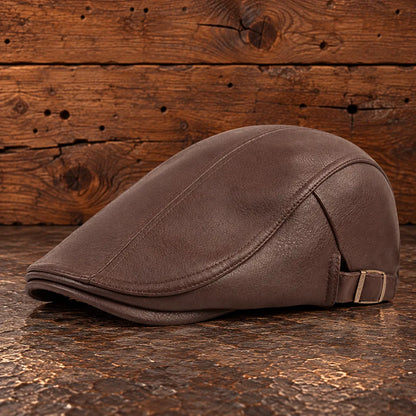 Classic Buckle Flat Cap