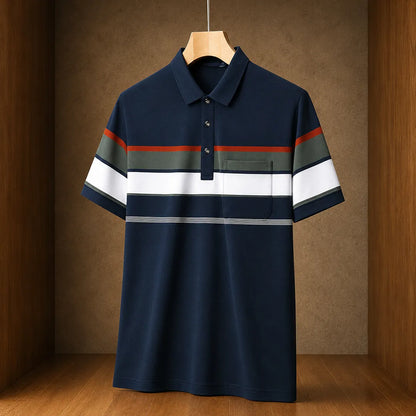 Classic Striped Polo Shirt