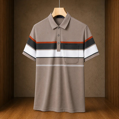 Classic Striped Polo Shirt