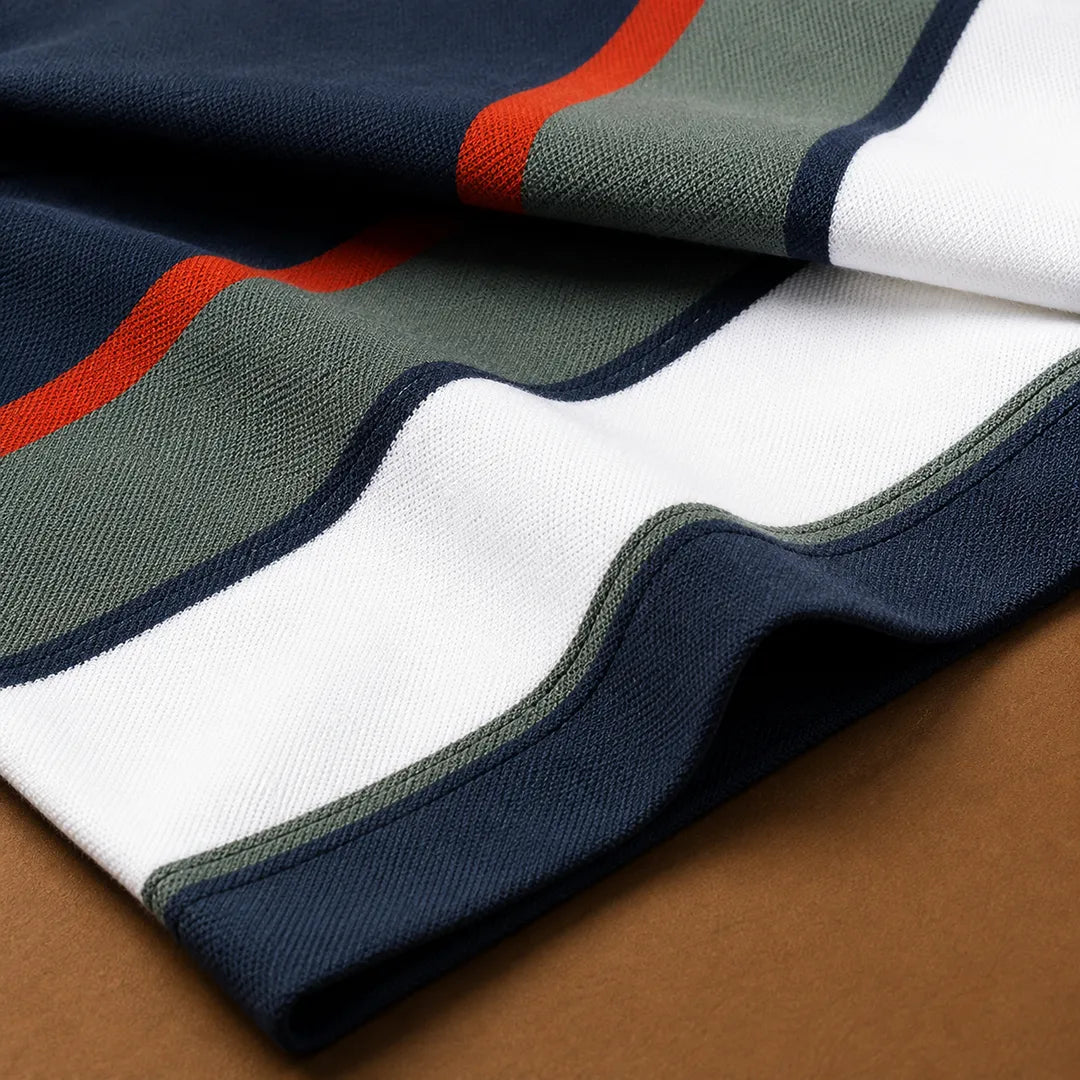 Classic Striped Polo Shirt