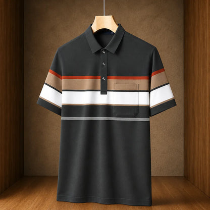 Classic Striped Polo Shirt
