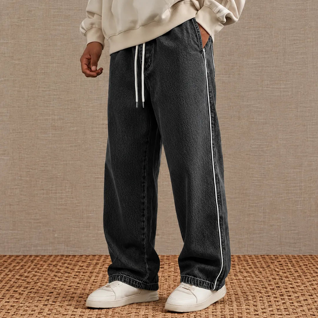 Contrast Stripe Casual Pants