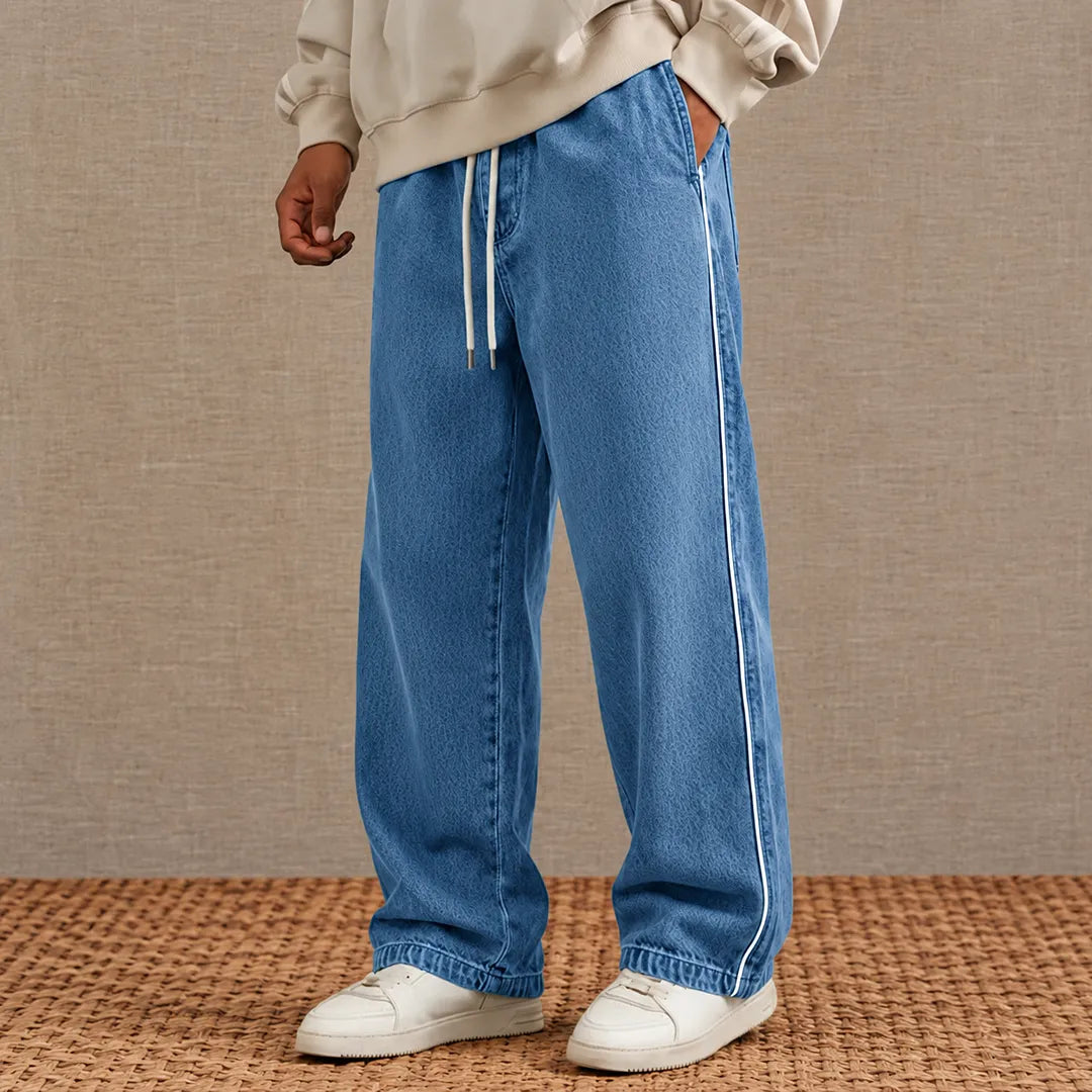 Contrast Stripe Casual Pants
