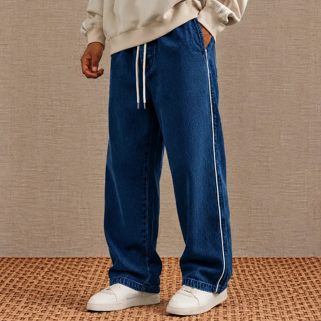 Contrast Stripe Casual Pants