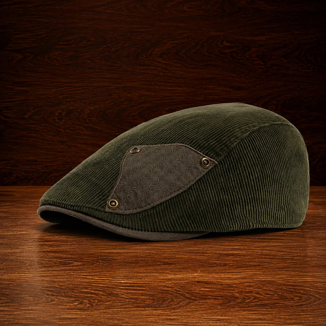 Corduroy Adjustable Flat Cap