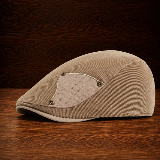 Corduroy Adjustable Flat Cap