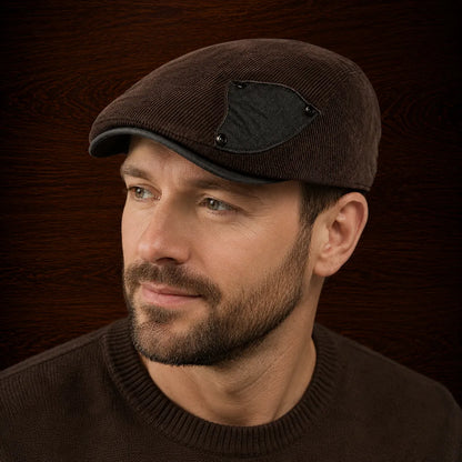 Corduroy Adjustable Flat Cap