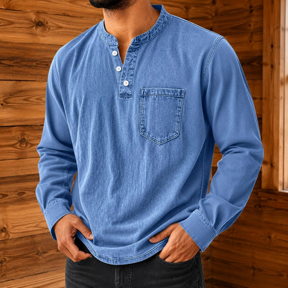 Vintage Casual Henley Shirt