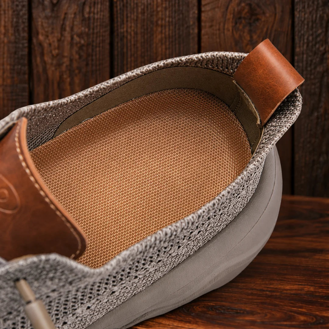 Knit Lace-Up Sneakers