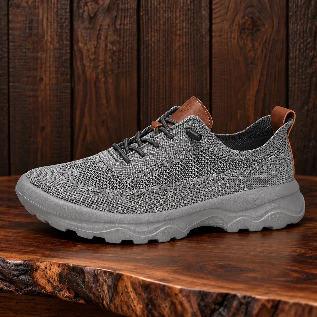 Knit Lace-Up Sneakers