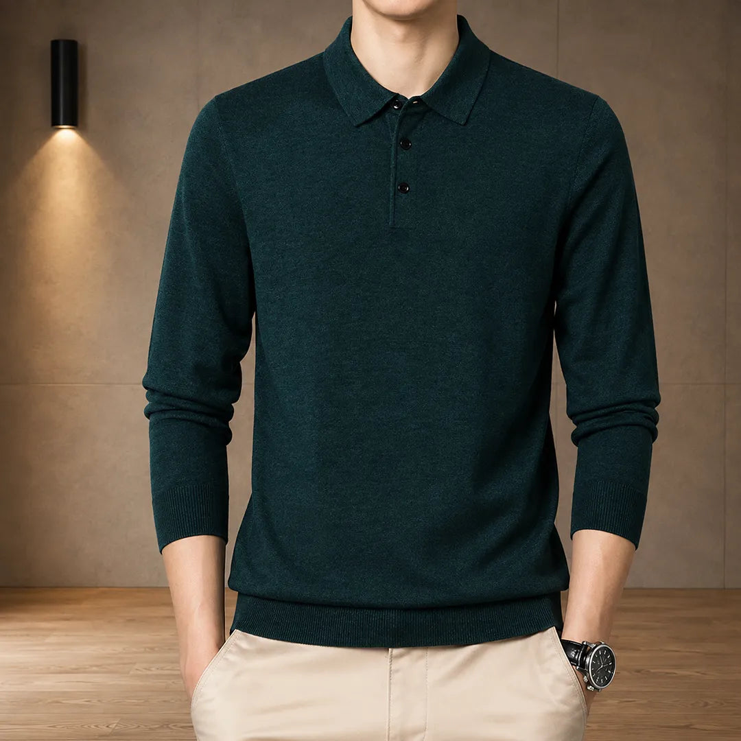 Knit Polo Sweater