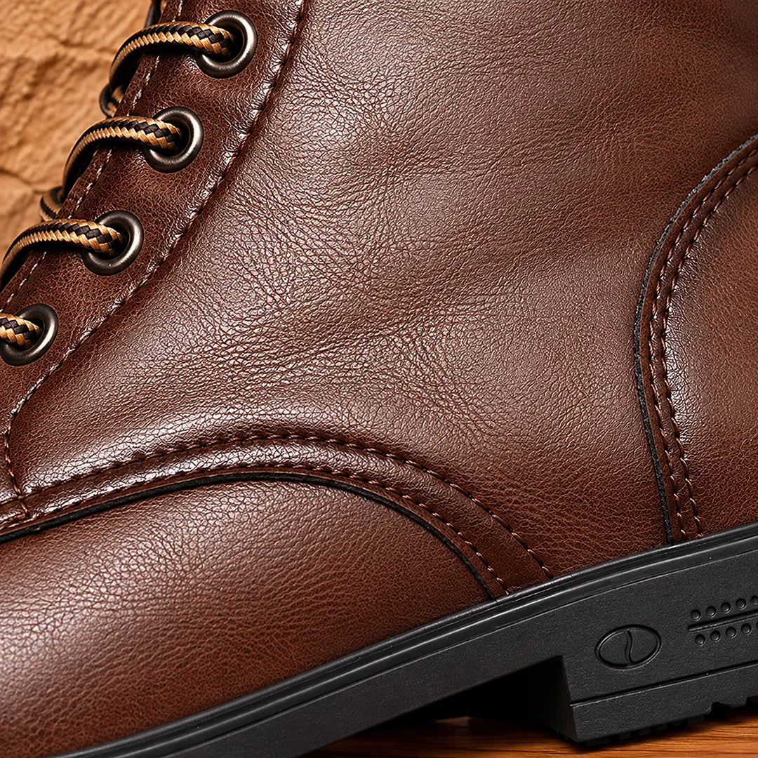 Lace-Up Cap-Toe Boots