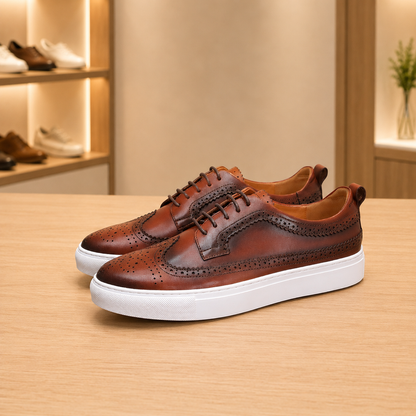 Elegant Handcrafted Leather Sneakers