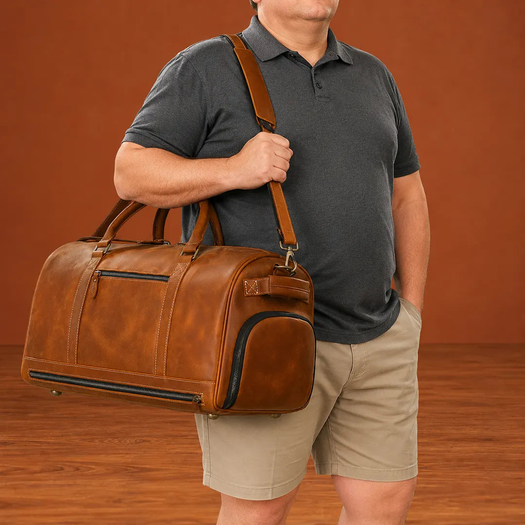 Leather Carryall Bag