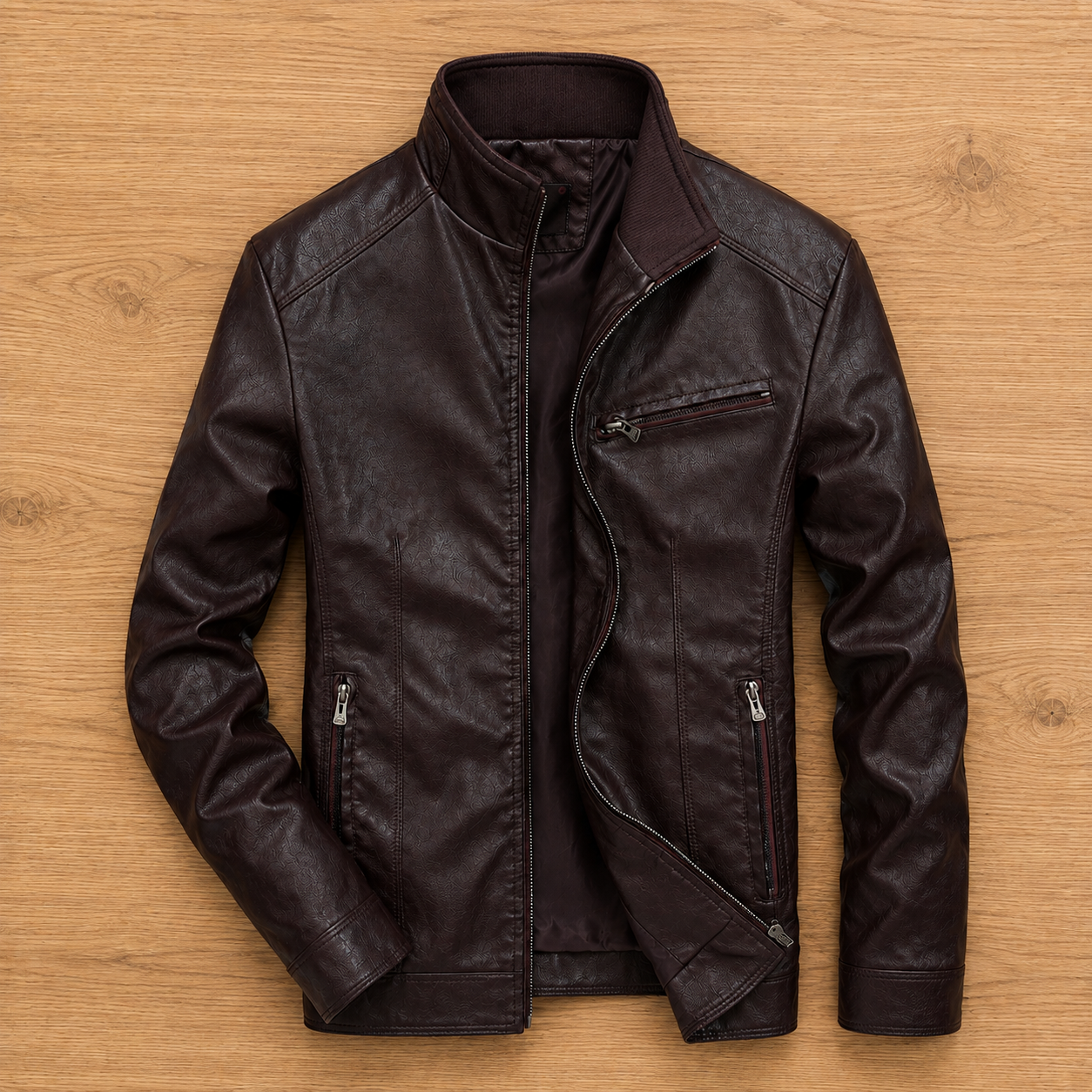 Leather Zip Jacket