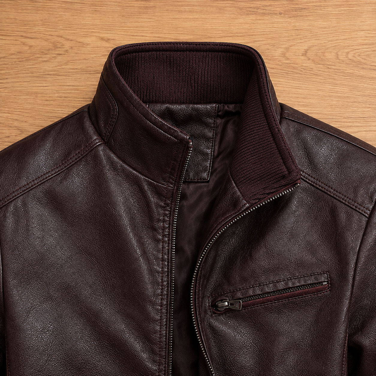 Leather Zip Jacket