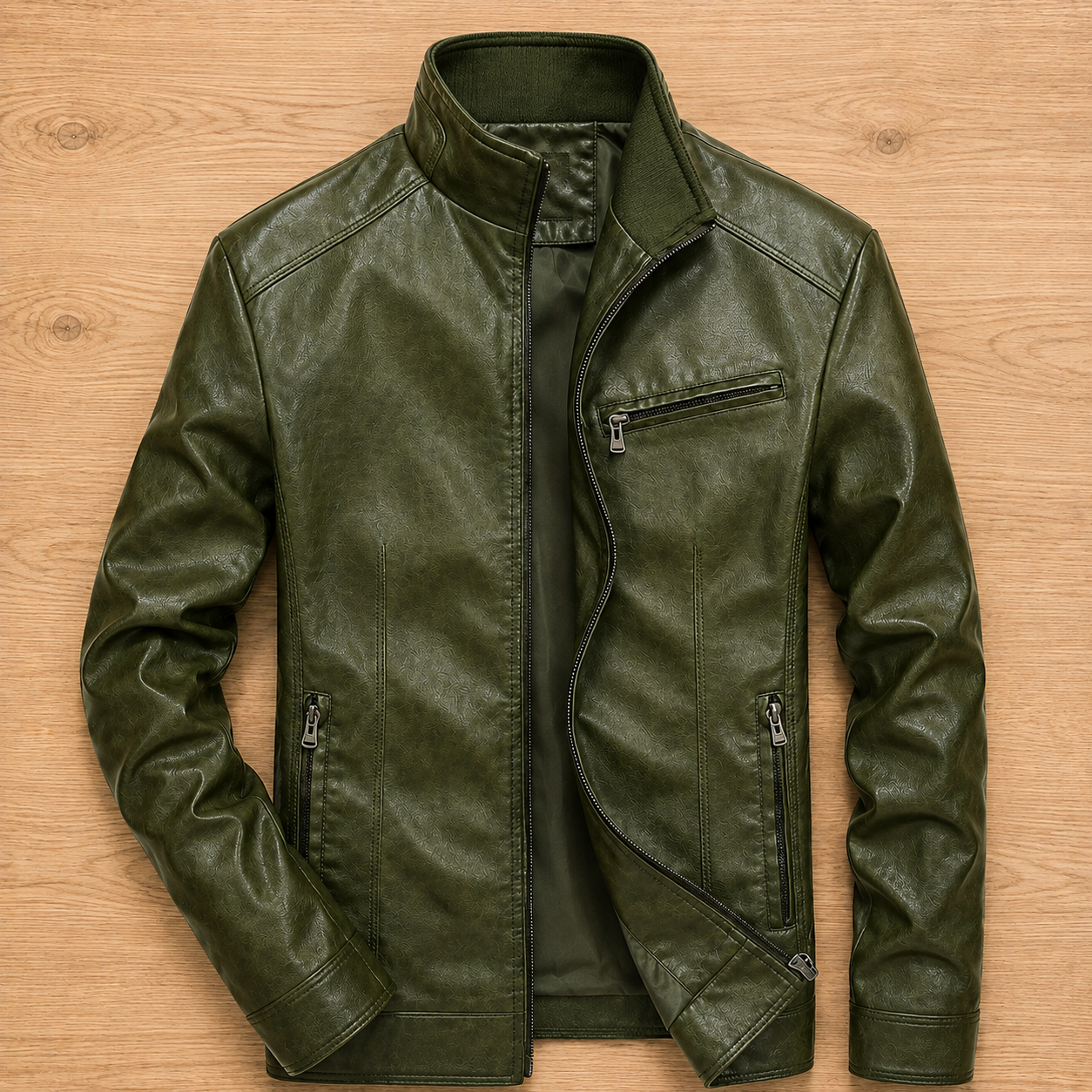 Leather Zip Jacket