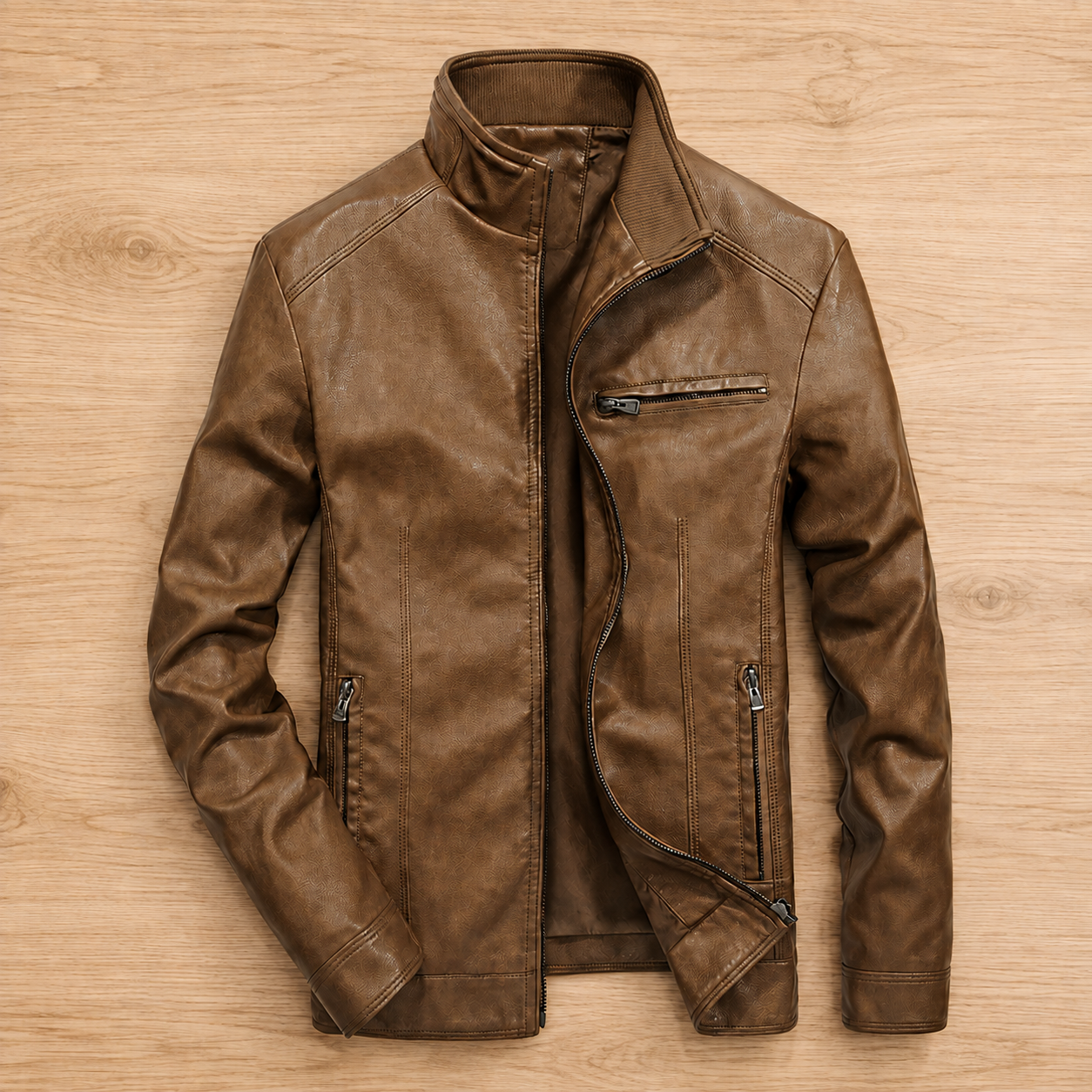 Leather Zip Jacket