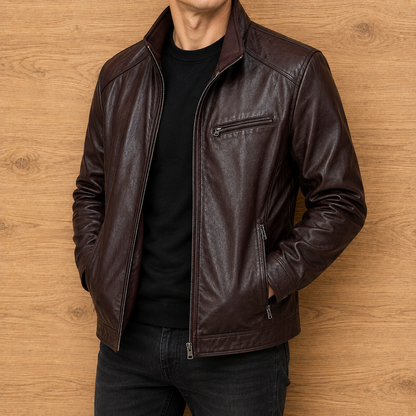 Leather Zip Jacket