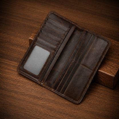 Executive Leather Long Wallet