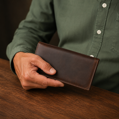Executive Leather Long Wallet