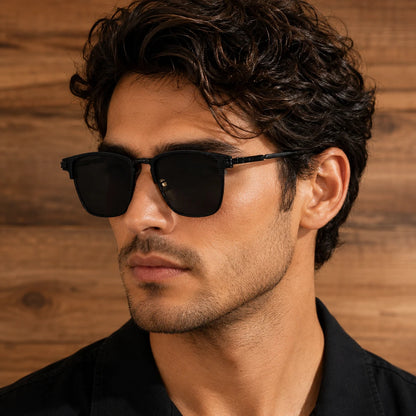 Modern Semi Rimless Sunglasses
