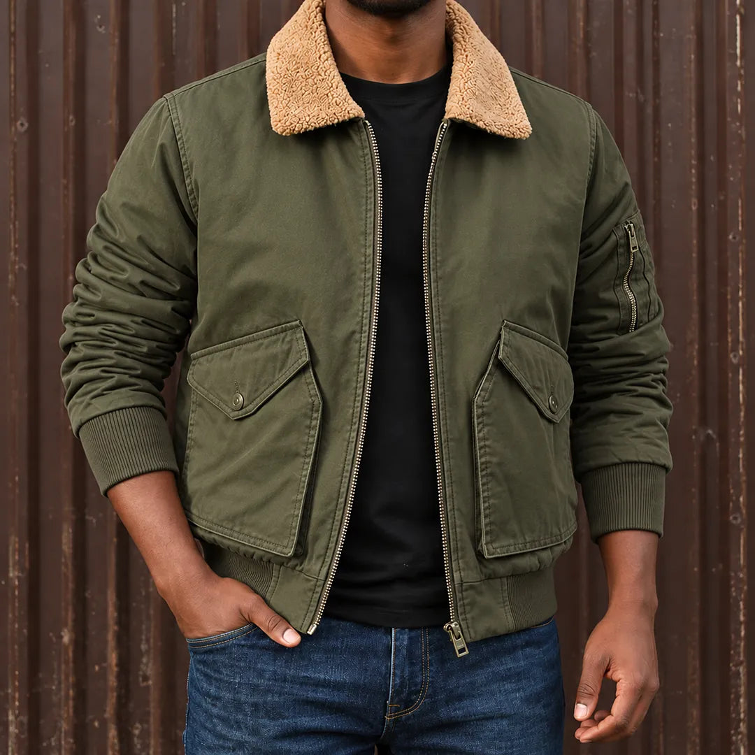 Modern Sherpa Bomber Jacket