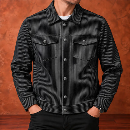 Pinstripe Button Jacket